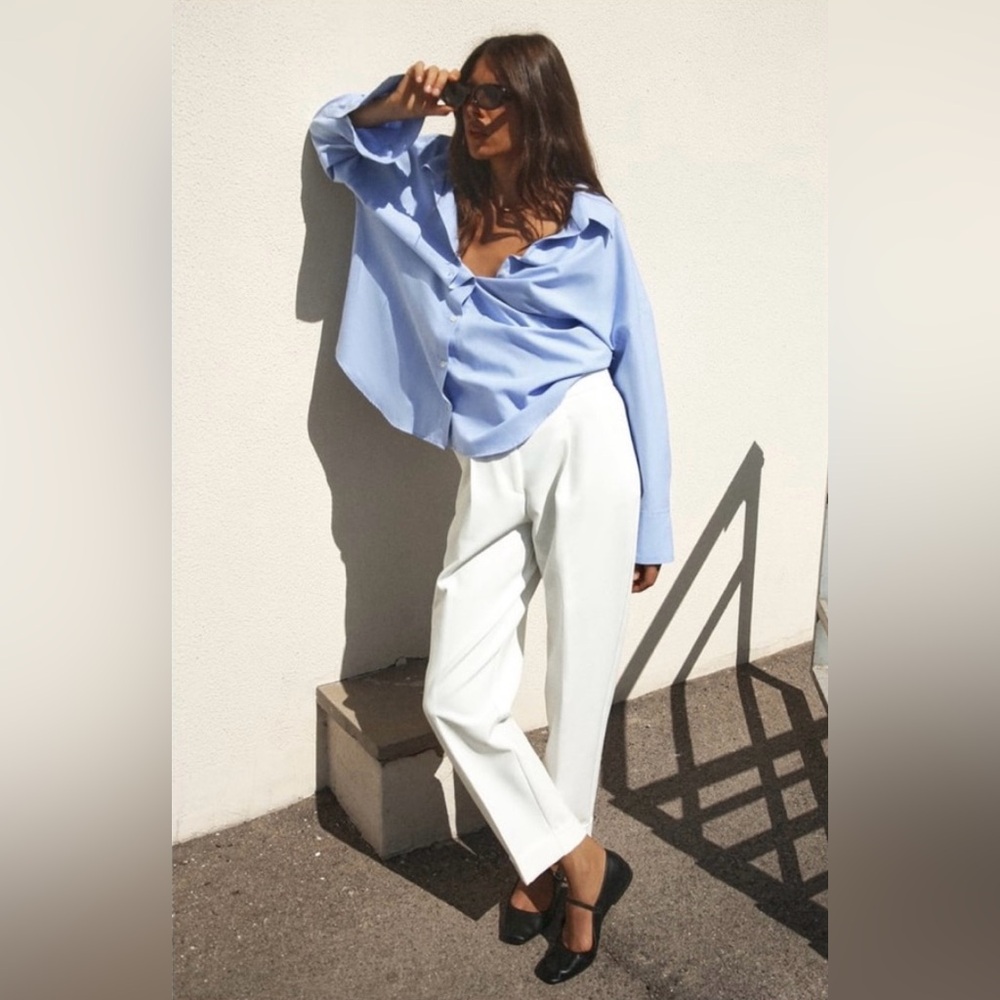 Zara White Trousers